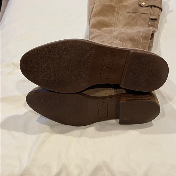 Franco Sarto Over the Knee Tan Suede Boots - Picture 4 of 15